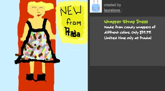 drawing of candy dress