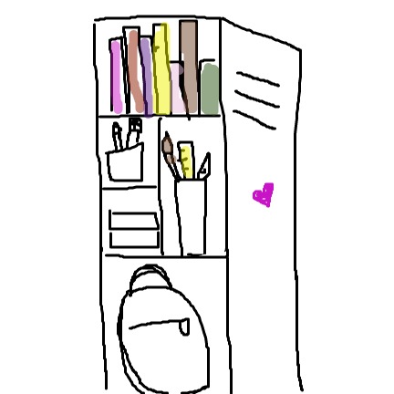 this locker is made from recycled metal and old metal car parts, its eco friendly!! So you can stash away your school supplies in your eco friendly locker and your backpack