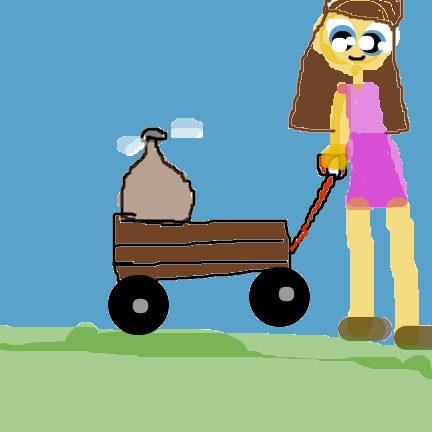 it's easy! just get a wagon and get a jug,then go to a lake,fill up your jug and take it back to your house. (please add a sticker if you like it)