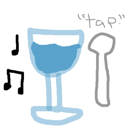 Just grab a glass, fill it with water and tap in with a spoon.