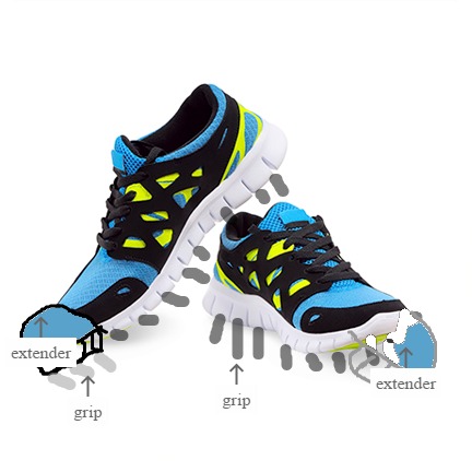 we can wear this shoes for hiking and all other sports it has grip and an extender for all sizes
